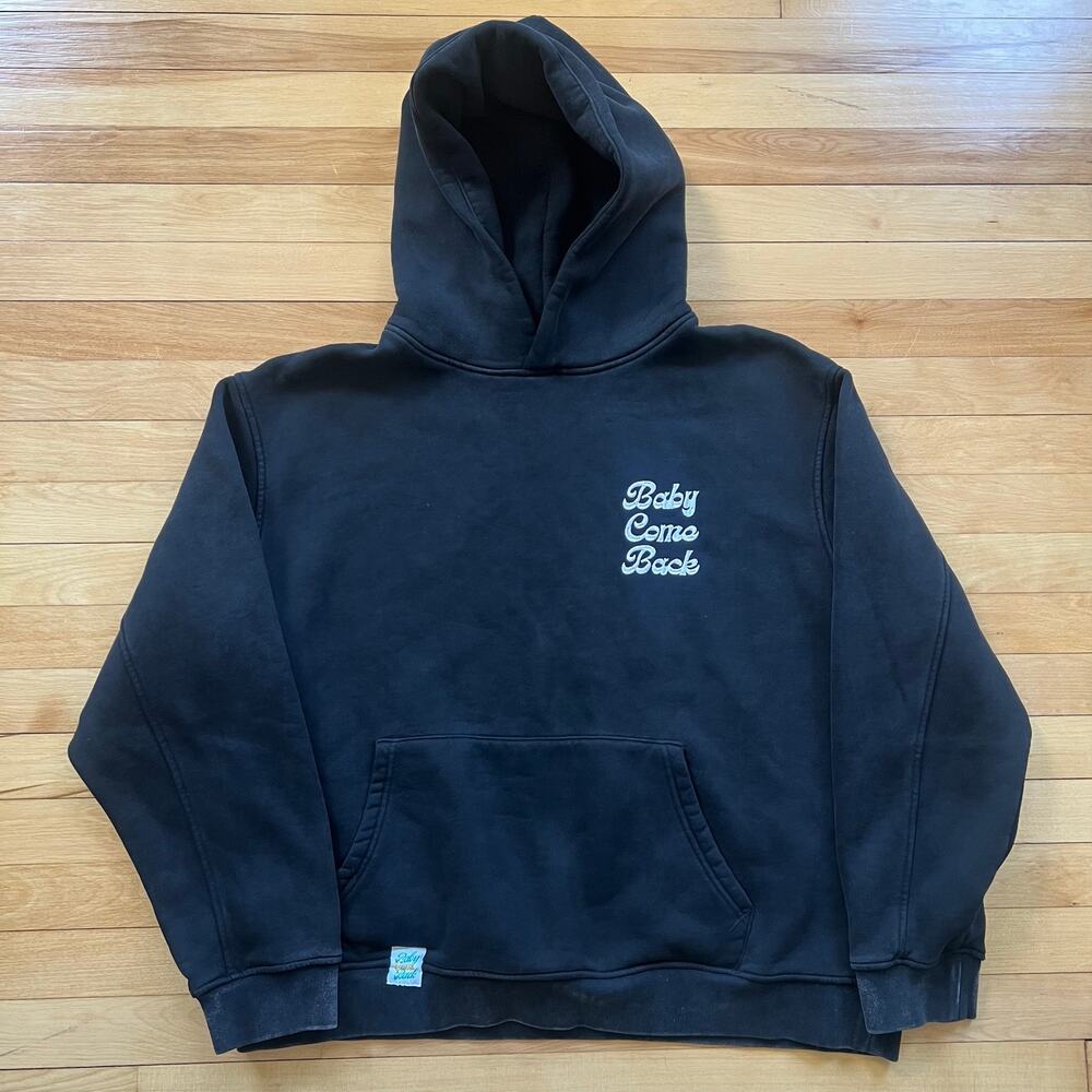 Baby Come Back Acid Wash Heavyweight Hoodie Sweatshirt Unisex Size Large